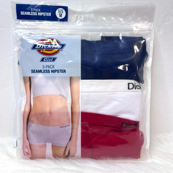 Dickies Girl Juniors 3-Pack Size Medium Seamless Hipster Panty Underwear NEW - Picture 1 of 5